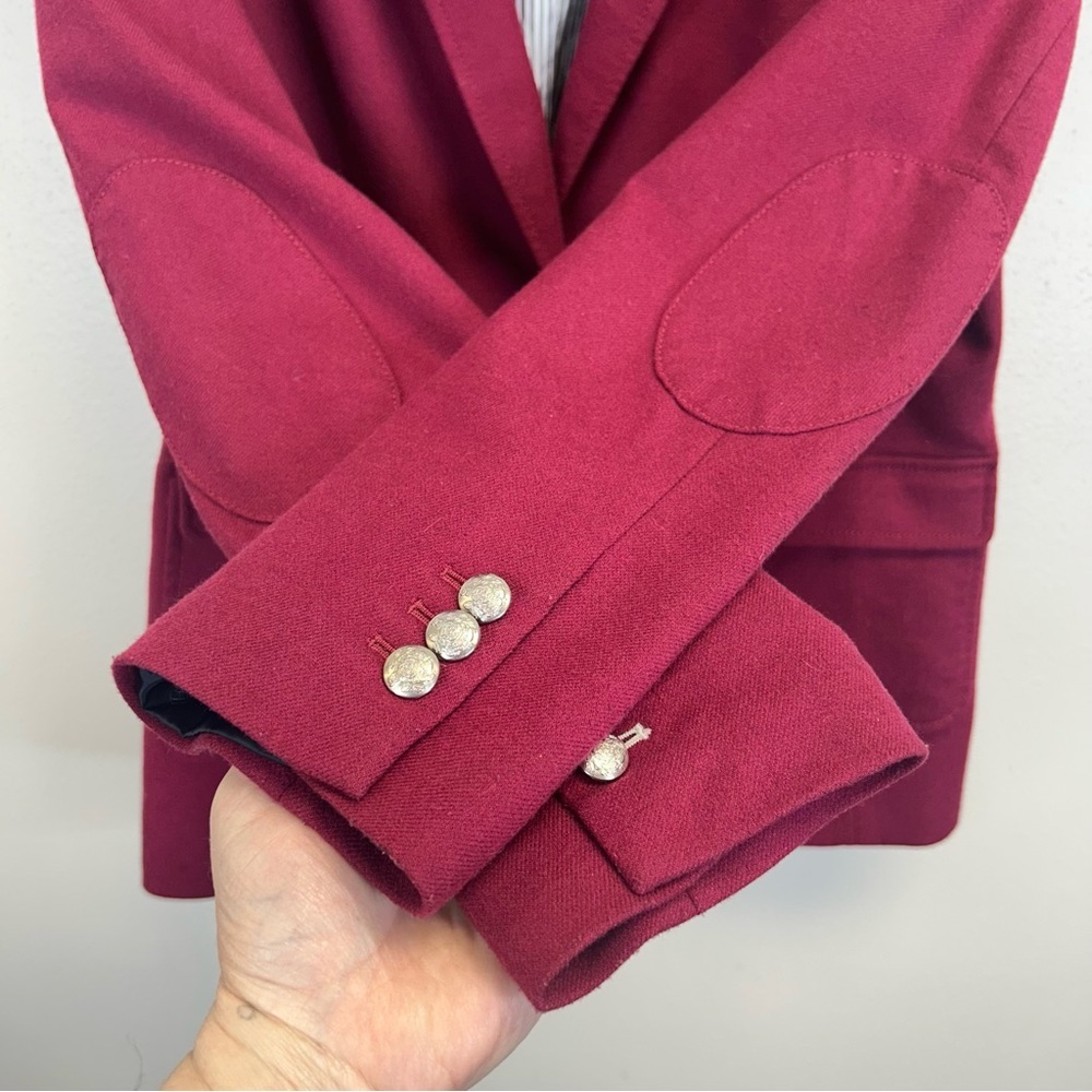 Career Workwear Academia Italian Fabric Size 14 Office Preppy Blazer Banana Rep - Picture 8 of 13
